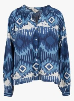 CATANE - Blue Loose-fit Cotton Shirt -Morganmai Store 4122236