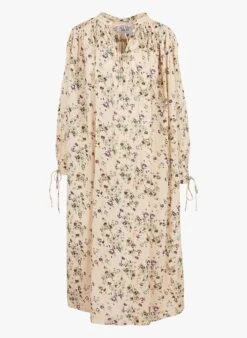 NEW CIGARETTE - Beige Cotton Midi Dress 7 NEW CIGARETTE - Beige Cotton Midi Dress -Morganmai Store 4122241