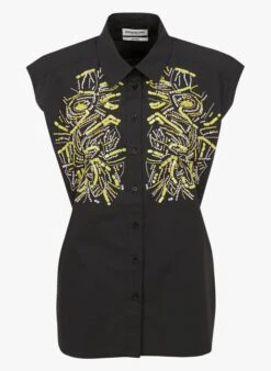 ESSENTIEL ANTWERP DIRTBAG - Multicolored Loose-fit Cotton Shirt With Diamanté -Morganmai Store 4122267