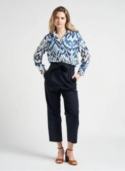 GERARD DAREL CHRISTIAN - Blue Printed Shirt With Classic Collar -Morganmai Store 4122969