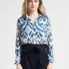 GERARD DAREL CHRISTIAN - Blue Printed Shirt With Classic Collar