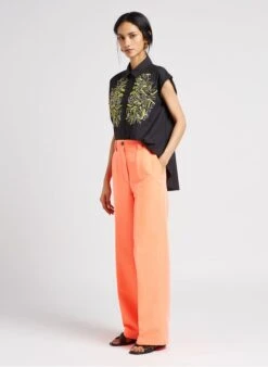 ESSENTIEL ANTWERP DIRTBAG - Multicolored Loose-fit Cotton Shirt With Diamanté -Morganmai Store 4123387