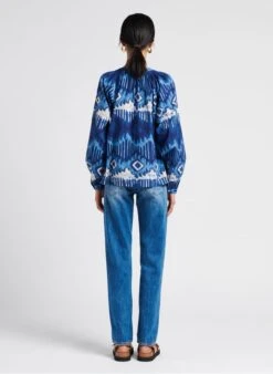 CATANE - Blue Loose-fit Cotton Shirt -Morganmai Store 4127873