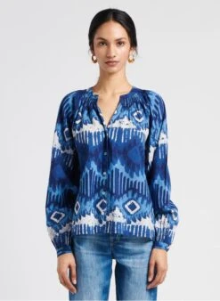 CATANE - Blue Loose-fit Cotton Shirt