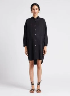 COLETTE BIS - Black Maternity Shirt Dress -Morganmai Store 4128090
