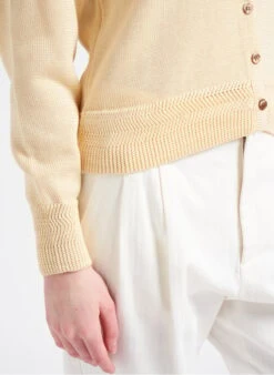 Soeur TITA - Beige Round-neck Cotton Cardigan -Morganmai Store 4128468
