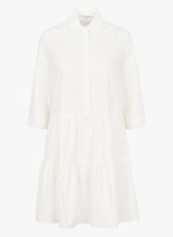 GERARD DAREL JADEN - White Gathered Cotton Midi Dress -Morganmai Store 4131737