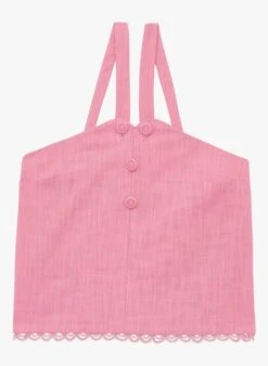 Tara Jarmon TINIA - Pink Short Strappy Cotton Top