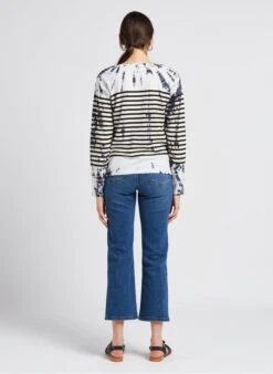 TAYC - Multicolored Round-neck Striped Cotton T-shirt -Morganmai Store 4134442