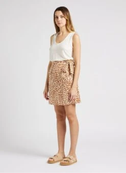 BERENICE ELINE - White Straight Linen Tank Top -Morganmai Store 4137035