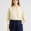 Yellow Loose-fit Cotton-blend Shirt