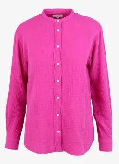 Hartford CRISTAL - Pink Loose-fit Cotton Gauze Shirt -Morganmai Store 4140284