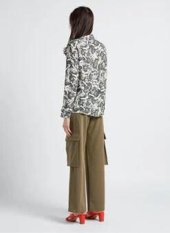 BENSIMON AZALY - Green Camouflage Print Shirt With Classic Collar 13 BENSIMON AZALY - Green Camouflage Print Shirt With Classic Collar -Morganmai Store 4146218