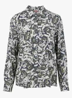 BENSIMON AZALY - Green Camouflage Print Shirt With Classic Collar 9 BENSIMON AZALY - Green Camouflage Print Shirt With Classic Collar -Morganmai Store 4147323