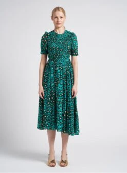 Whistles Multicolored Long Printed Round-neck Dress