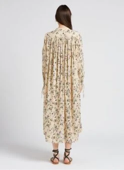 NEW CIGARETTE - Beige Cotton Midi Dress 9 NEW CIGARETTE - Beige Cotton Midi Dress -Morganmai Store 4152019