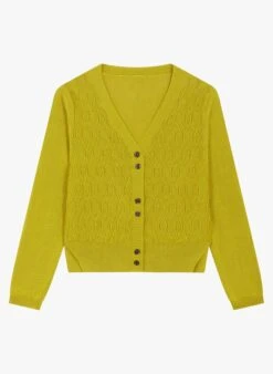 Soeur UNDER - Yellow Knit Cardigan -Morganmai Store 4152156