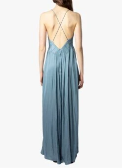 Zadig & Voltaire RAYONNE - Blue Long Flowing Dress -Morganmai Store 4155354