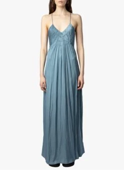 Zadig & Voltaire RAYONNE - Blue Long Flowing Dress