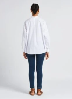 Sessun MAEMI - White Loose-fit Cotton Shirt With Classic Collar -Morganmai Store 4156854