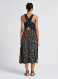 Sessun BINIBECA - Green Tank Top With Straps That Cross On The Back -Morganmai Store 4156858