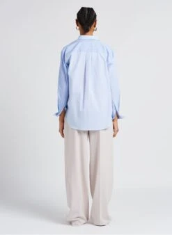 Maison Labiche SAINT GER AMOUR - Blue Striped Cotton Shirt With Classic Collar 11 Maison Labiche SAINT GER AMOUR - Blue Striped Cotton Shirt With Classic Collar -Morganmai Store 4157074