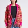 BERENICE GIOIA - Multicolored Printed Cotton Cardigan With Shawl Collar