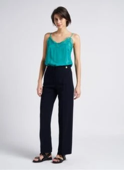 Vila Green Lace V-neck Camisole -Morganmai Store 4162163