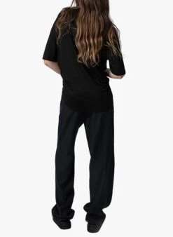 Zadig & Voltaire SUZY - Black Round-neck Printed Linen T-shirt -Morganmai Store 4175178
