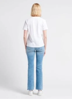 BAHIA - White Round-neck Organic Cotton T-shirt With Screen Print 9 BAHIA - White Round-neck Organic Cotton T-shirt With Screen Print -Morganmai Store 4175835