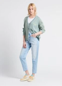 PAUL SMITH Green Loose-fit V-neck Cotton Cardigan -Morganmai Store 4175945