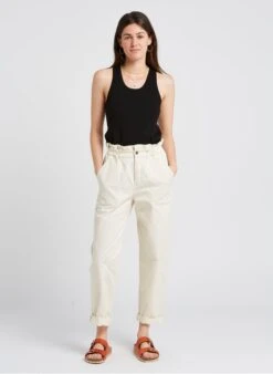 PETIT BATEAU Black Round-neck Cotton Tank Top -Morganmai Store 4176139