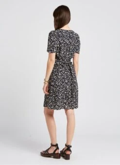 Sessun CLAUDIA - Blue Short Printed V-neck Dress -Morganmai Store 4176419