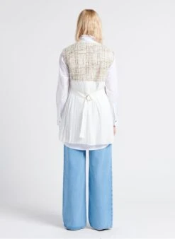 TWINSET Beige Long Bouclé Sequined Cardigan -Morganmai Store 4183090