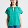 Vila LANIA - Green Round-neck Cotton Top