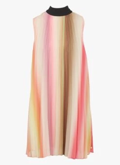 Scotch And Soda Multicolored Pleated V-neck Dress -Morganmai Store 4190095