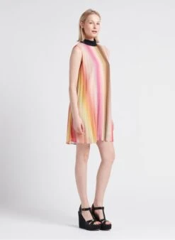 Scotch And Soda Multicolored Pleated V-neck Dress -Morganmai Store 4209493