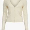 ESPRIT Beige Straight-cut V-neck Cardigan