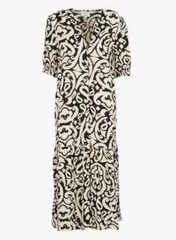 MAISON 123 GAEL R - Black Long Henley Dress -Morganmai Store 4210462