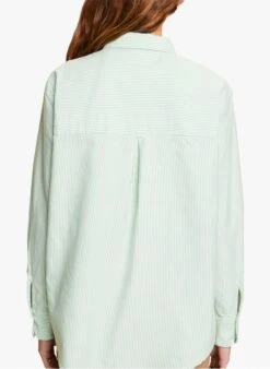 ESPRIT Green Straight Striped Cotton Shirt -Morganmai Store 4210578
