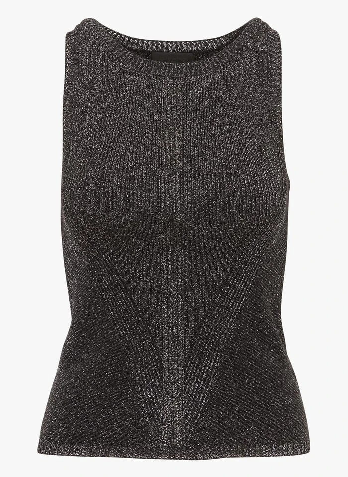 Ikks Black Shimmery Knit Round-neck Top 3 Ikks Black Shimmery Knit Round-neck Top - Image 3