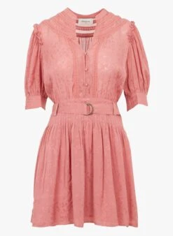 BERENICE RAPA - Orange SHORT HENLEY DRESS -Morganmai Store 4232404