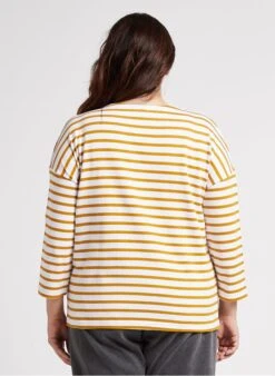 Armor-Lux HERITAGE - Orange Oversized Organic Cotton Breton Top -Morganmai Store 4236408
