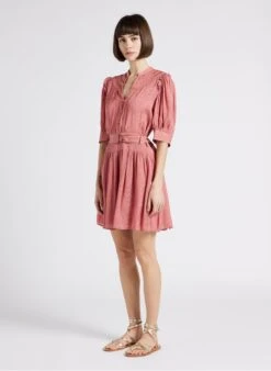 BERENICE RAPA - Orange SHORT HENLEY DRESS -Morganmai Store 4244513