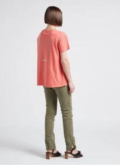 BERENICE EDENA WINGS - Red Round-neck Cotton T-shirt With Diamanté Wings -Morganmai Store 4245230