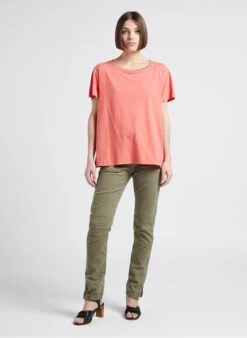 BERENICE EDENA WINGS - Red Round-neck Cotton T-shirt With Diamanté Wings -Morganmai Store 4245231