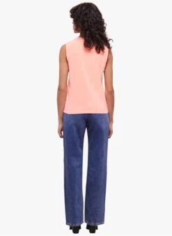 THE KOOPLES Orange Round-neck Cotton Tank Top -Morganmai Store 4246735