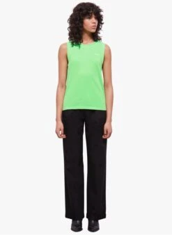 THE KOOPLES Green Round-neck Cotton Tank Top -Morganmai Store 4247174