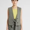 TEIA - Brown Sleeveless Linen-blend Cardigan