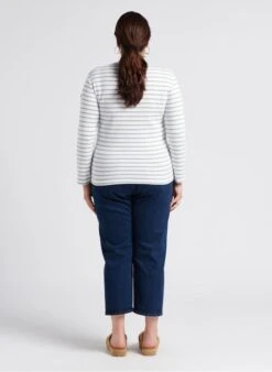 Armor-Lux LESCONIL - White Round-neck Striped Cotton T-shirt -Morganmai Store 4280189